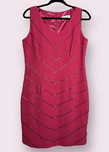 Vintage Studio I Pink Beaded Mini Sheath Dress