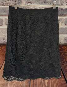 SAKS 5th Avenue Black Lace Skirt - Folio Collection - Size XS NWT