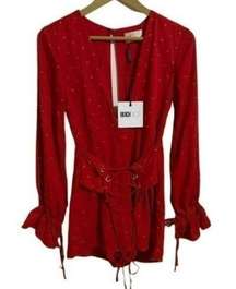 Romper Women’s X-Small Red Vena NWT