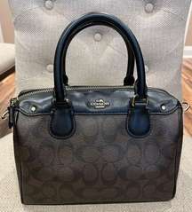 Coach Signature Leather Mini Bennett Satchel Bag