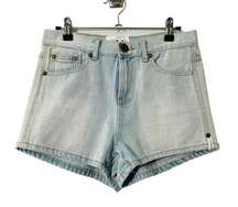 One by One Teaspoon Romeos Light Wash High Rise Denim Blue Jean Shorts Size 26