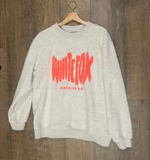 NWOT white fox crewneck