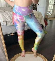 Goldsheep Women’s Small Colorful Tie Dye Workout Leggings Pastel