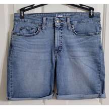 Lee Regular Fit Bermuda Mid Rise Jean Shorts Size 10