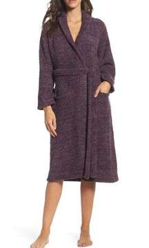 Barefoot Dreams Purple Cozychic Long Robe Size 1 Missing Belt