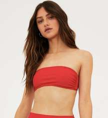 NWT  Chili Pepper Red Bora Bora Strapless Swimsuit Top Size Large