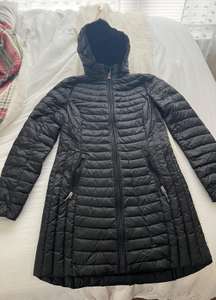 Black Hooded Puffer Jacket