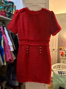 Red Tweed Dress