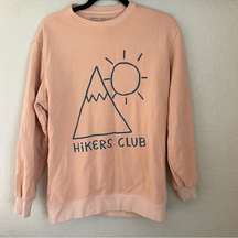 Outdoor voices Hikers Club Crewneck sweater RARE size small oversized unisex