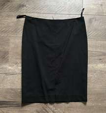 The Row Virgin Wool Pencil Skirt Black 6 NWOT