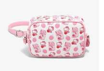 New  Hello Kitty Loungefly pink coquette strawberry milk crossbody bag