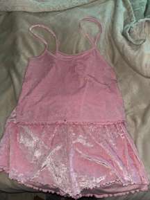 Colsie pink velvet pajama set