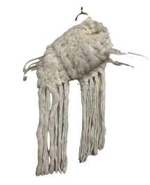 FOLIO Wrap Scarf Rabbit Fur and Wool Open Weave