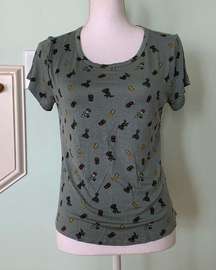 Belle Du Jour Sage Green Cactus Soft Tee Medium M