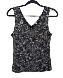 Onyx Nite Black & Silver Sparkle Tank Size PL