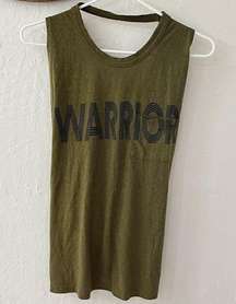 Free People Movement Womens No Sweat Cross Green Graphic Tank Top M