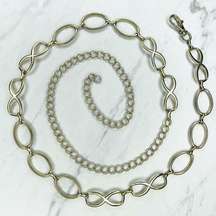 Infinity Sign Symbol Metal Chain Link Belt One Size OS