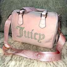 NWT Juicy Couture Pink Blush Velour Obsession Satchel