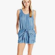 Plenty by Tracy Reese Chambray Frayed Edge Romper