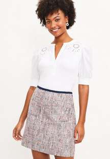 Loft Tweed Pocket Shift Skirt