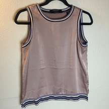 field of stars lavender ringer jersey style summer tank top