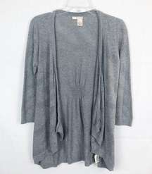 DKNY JEANS Long Sleeve Open Front Gray Cardigan Size Medium