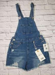 NEW YMI Jeans Jr's Size 1/25 Cut Off Jean Overalls