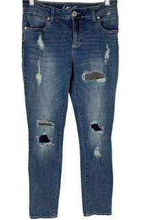 Int’l Concepts Straight Leg Regular Fit Distressed Crop Jeans Women’s Size 2