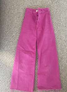 Pink  Marine Wide Leg Jeans