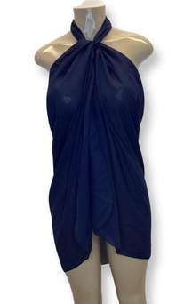 Zuliana vintage blue tie cover up/sarong Made in USA. NWT