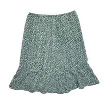 Vintage Y2K  Grey/Green Floral Knee-Length Girly Skirt