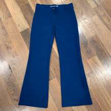 Womens Blue Cropped Stretch Yoga Pants Petite Size Small