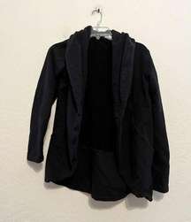 James perse black high low circle jacket coat size 4 ￼