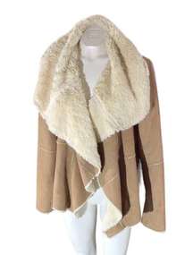 B Hip! Faux Suede and Faux Fur Woman's size Large Coat