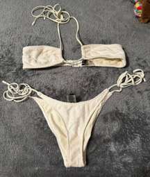 Swimwear Material White Suit