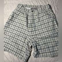 Vintage 90s Plaid High Waisted Mom Shorts - Size 10