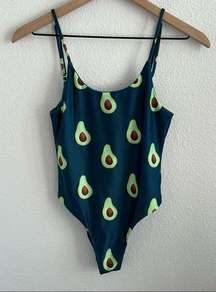 Bermies Avocado One Piece Swimsuit Avo Novelty Print Beach Pool XS