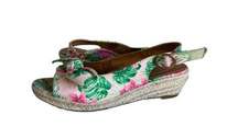 COMFORTVIEW Tropical Palm Leaf Sandals Sz 7