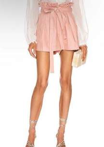 Alexis Shorts Jolan Pink Hi Waisted Paper Bag Linen Shorts S