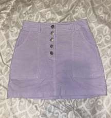 Light Purple Corduroy Skirt