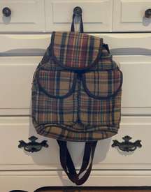 Plaid Miniature  Backpack