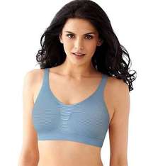 Bali Women's Comfort Revolution Seamless Crop Top, Denim Wash Stripe, Small