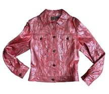 Vintage Vera Pelle It Collection Red Leather Jacket Size Small