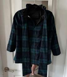 Tuckernuck Blackwatch Plaid Faye Blouse Size Small Color Green