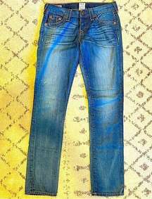 True Religion BRIANNA Boyfriend Distressed Denim Jeans Size 24