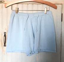 Sky Blue Knit Shorts