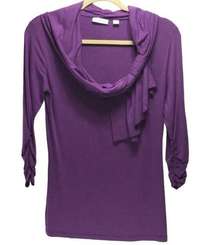 NY&Co Purple Knit blouse top Small