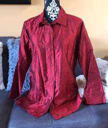 Classic Red Button Down Shirt Medium