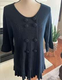 Juicy Couture Knit Black Cardigan Sweater, Size L