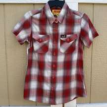 Dixxon Flannel Company Mrs Horsepower Clay Smith Cams Plaid Shirt Button Small